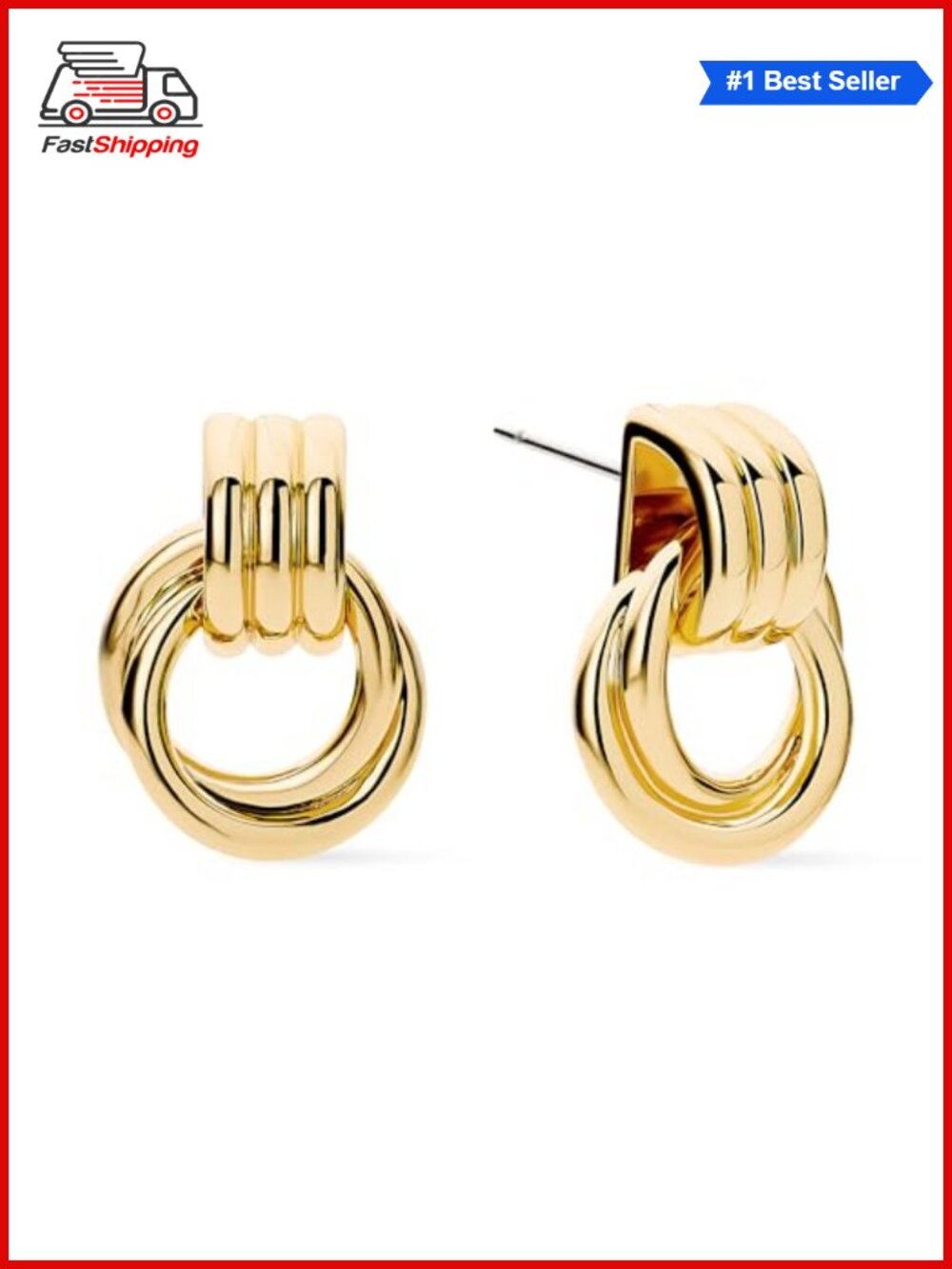 ✨ Ana Luisa Knot Drop & Dangle Earrings 14K Gold Plated Statement